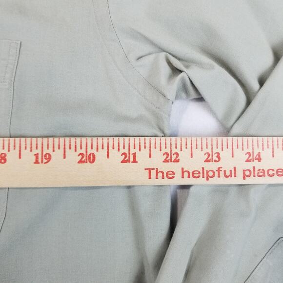 Lacoste Shirt Mens 44 Large Sage Green Button Down Long Sleeve Cotton Logo - Picture 7 of 9